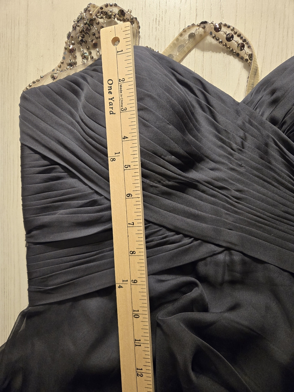 Alyce Paris Black Beaded-Strap Maxi Gown - Picture 12 of 12